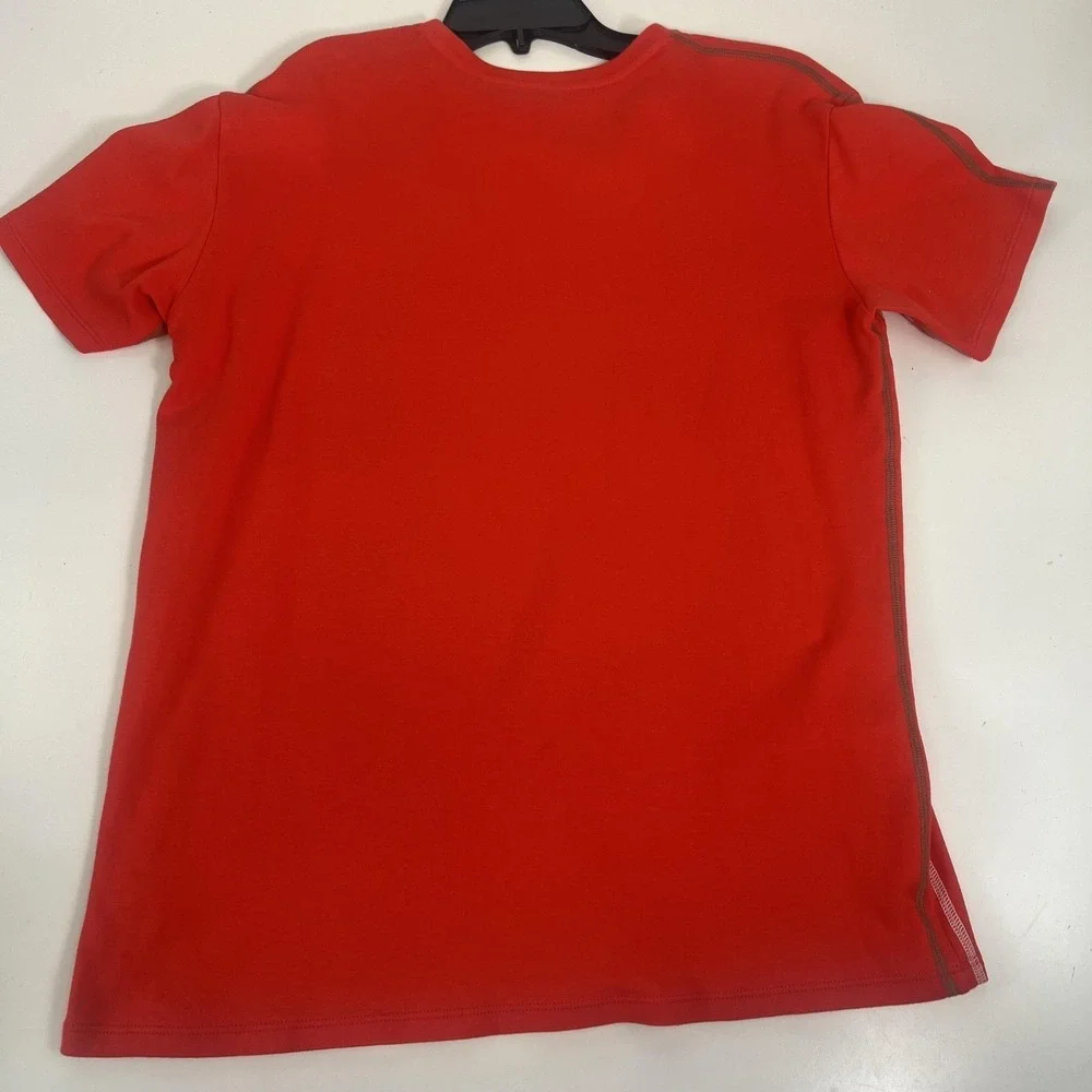 Armani Exchange Shirt Mens‎ XL Red Pima Cotton Crewneck Stripe AX Logo Tee